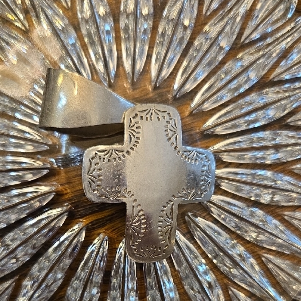 Intricate Silver Cross Pendant